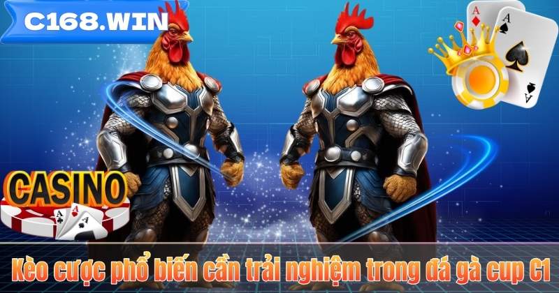 Đá Gà Cup C1 – Sân Chơi Cá Cược Đỉnh Cao Cho Người Đam Mê Kèo cược phổ biến cần trải nghiệm trong đá gà cup C1